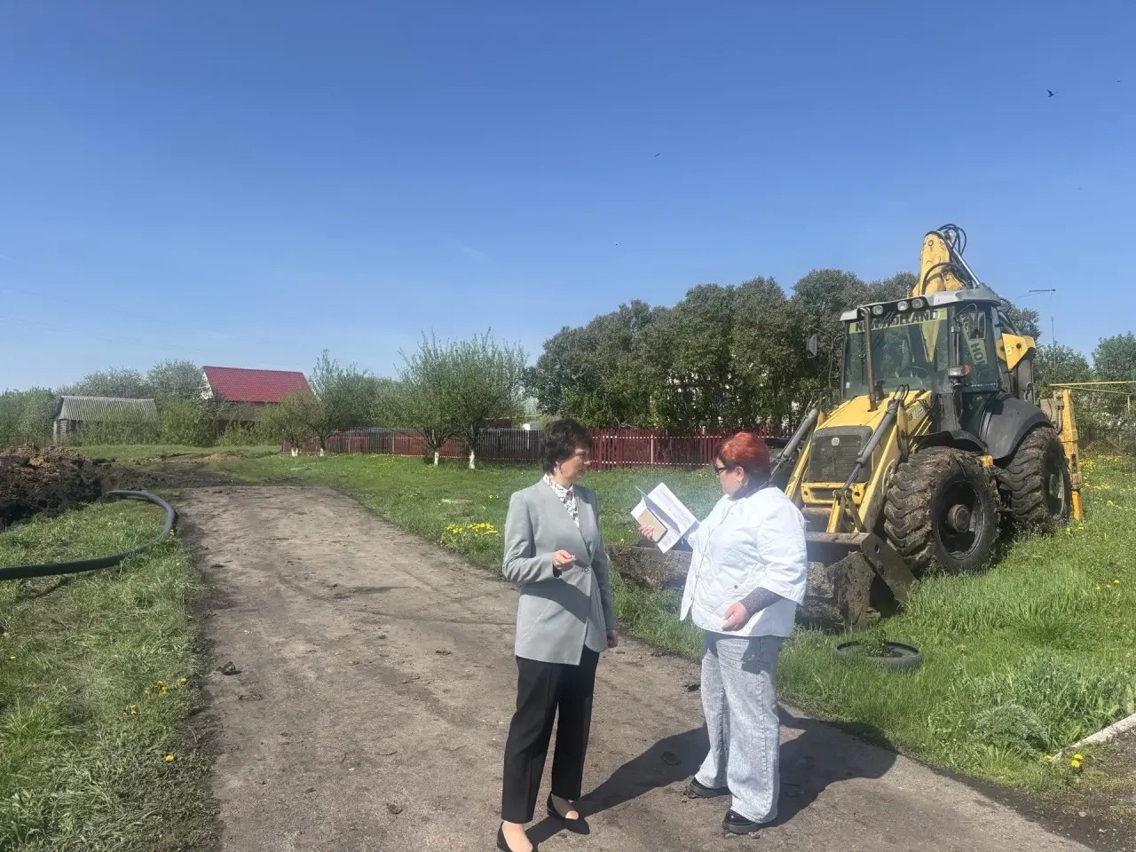 Глава Бессоновского района Наталья Шалдаева проконтролировала ход капитального ремонта водораспределительной сети в селе Степное Полеологово