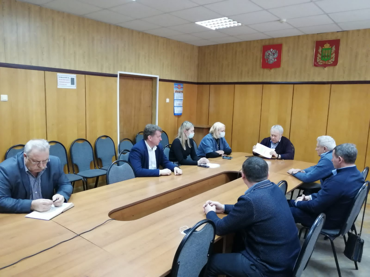 Рабочая встреча с руководителями предприятий района по вопросам профилактики гриппа и РВИ