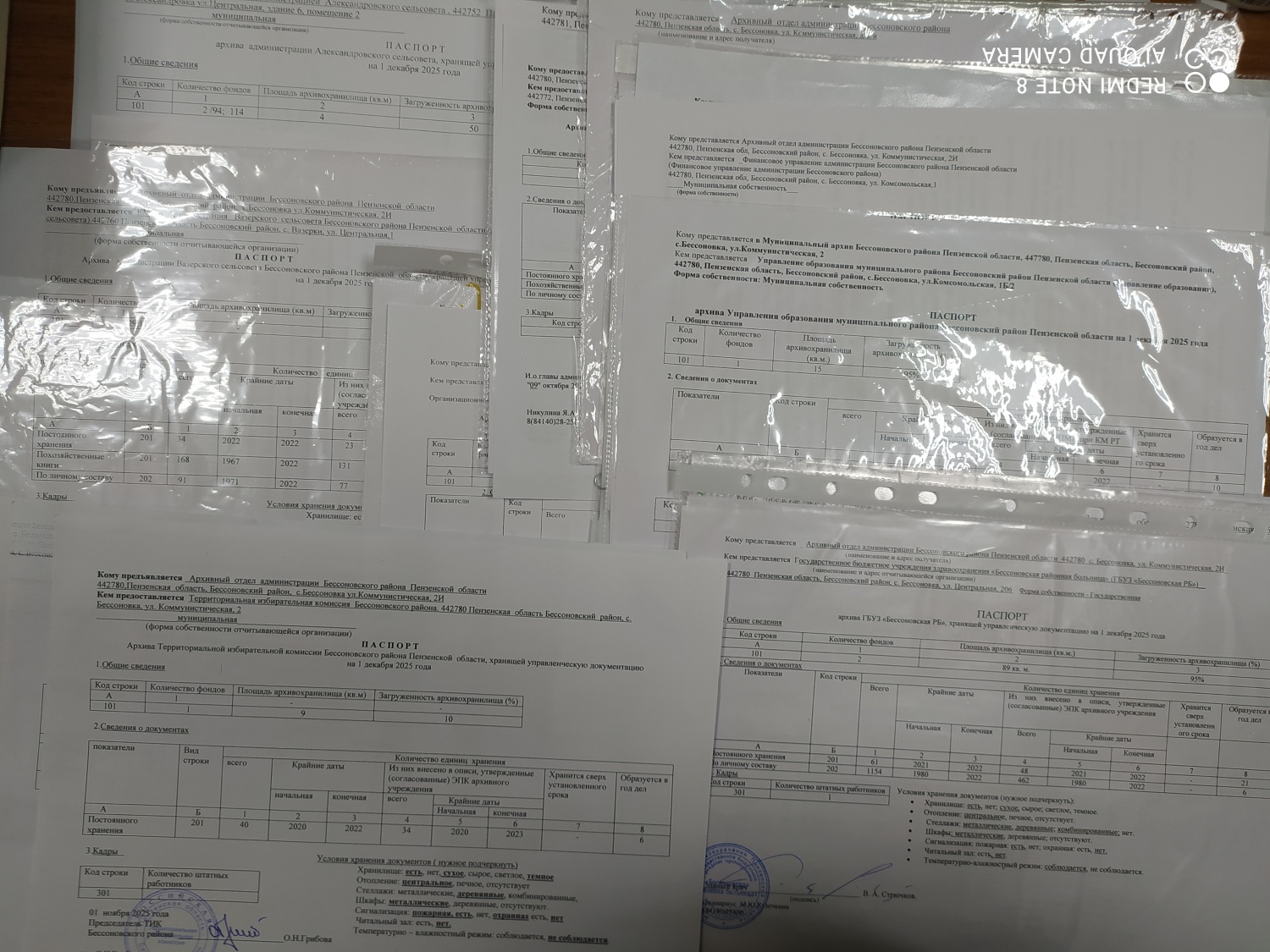 В архивном отделе администрации Бессоновского района закончена паспортизация организаций – источников комплектования