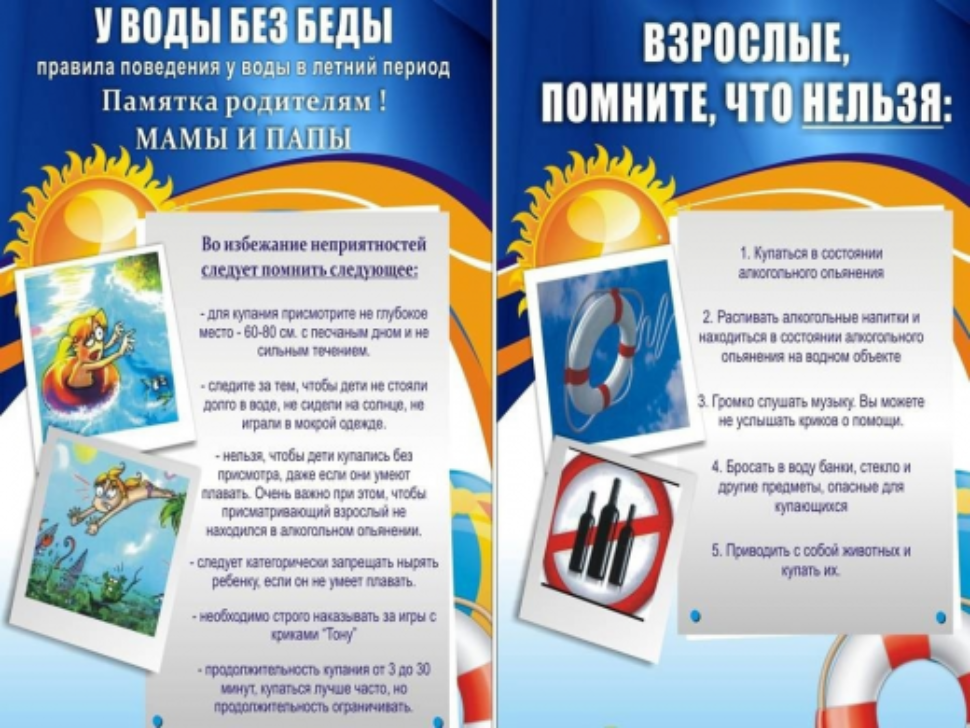 Соблюдайте правила поведения у воды!
