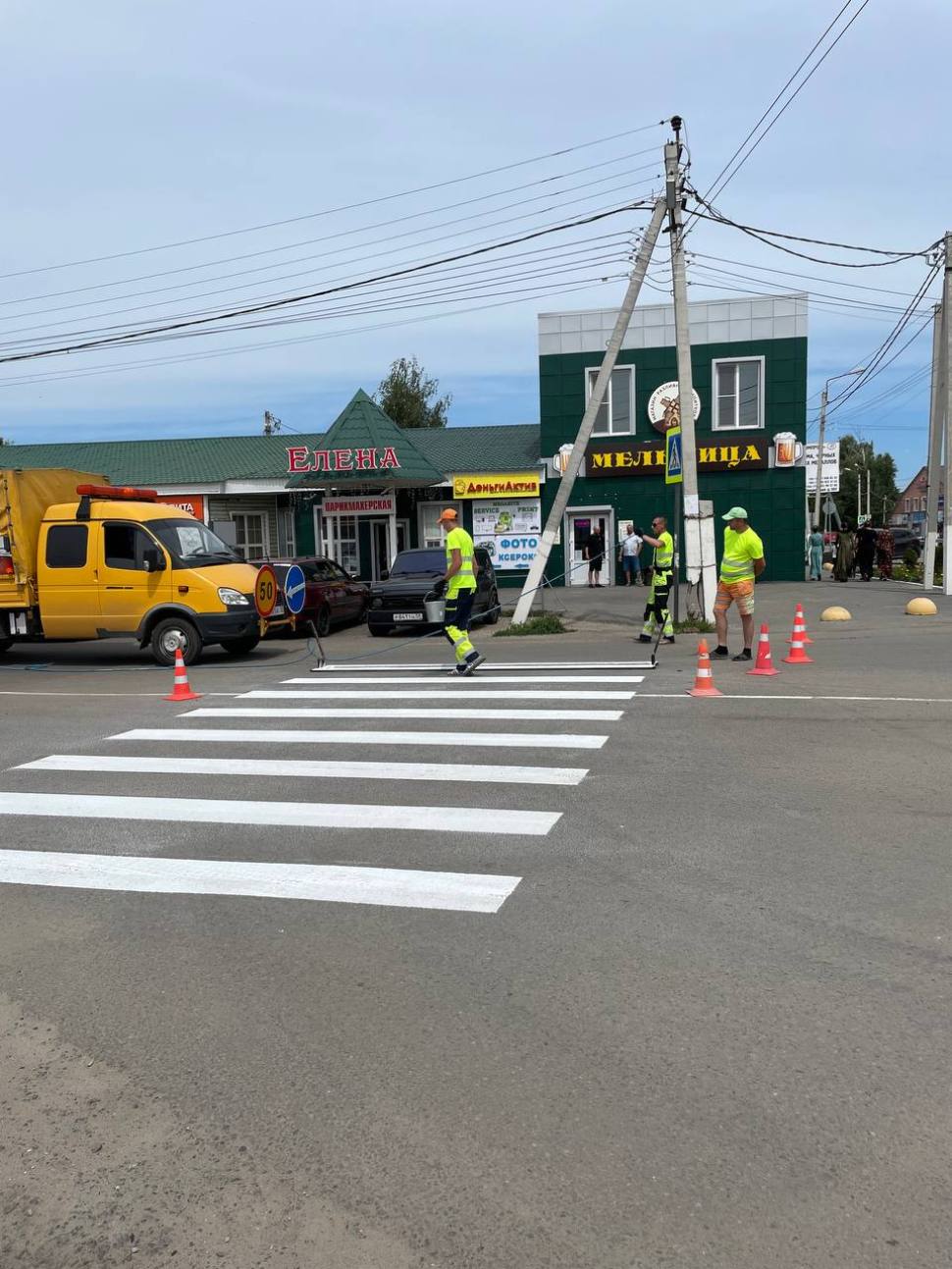 В с. Бессоновка выполнены работы по нанесению дорожной разметки