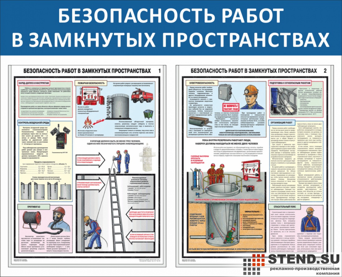 Проведение работ в ограниченных и замкнутых пространствах