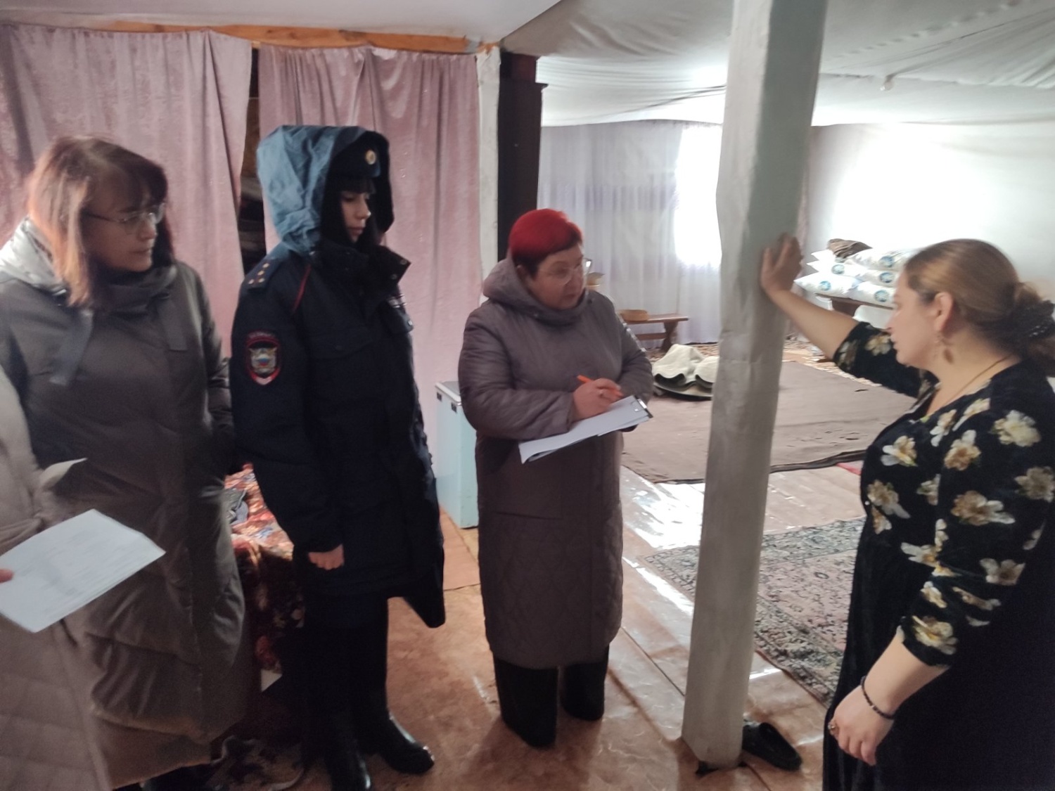 Межведомственный рейд в с. Полеологово, с. Кроптово и с. Блохино