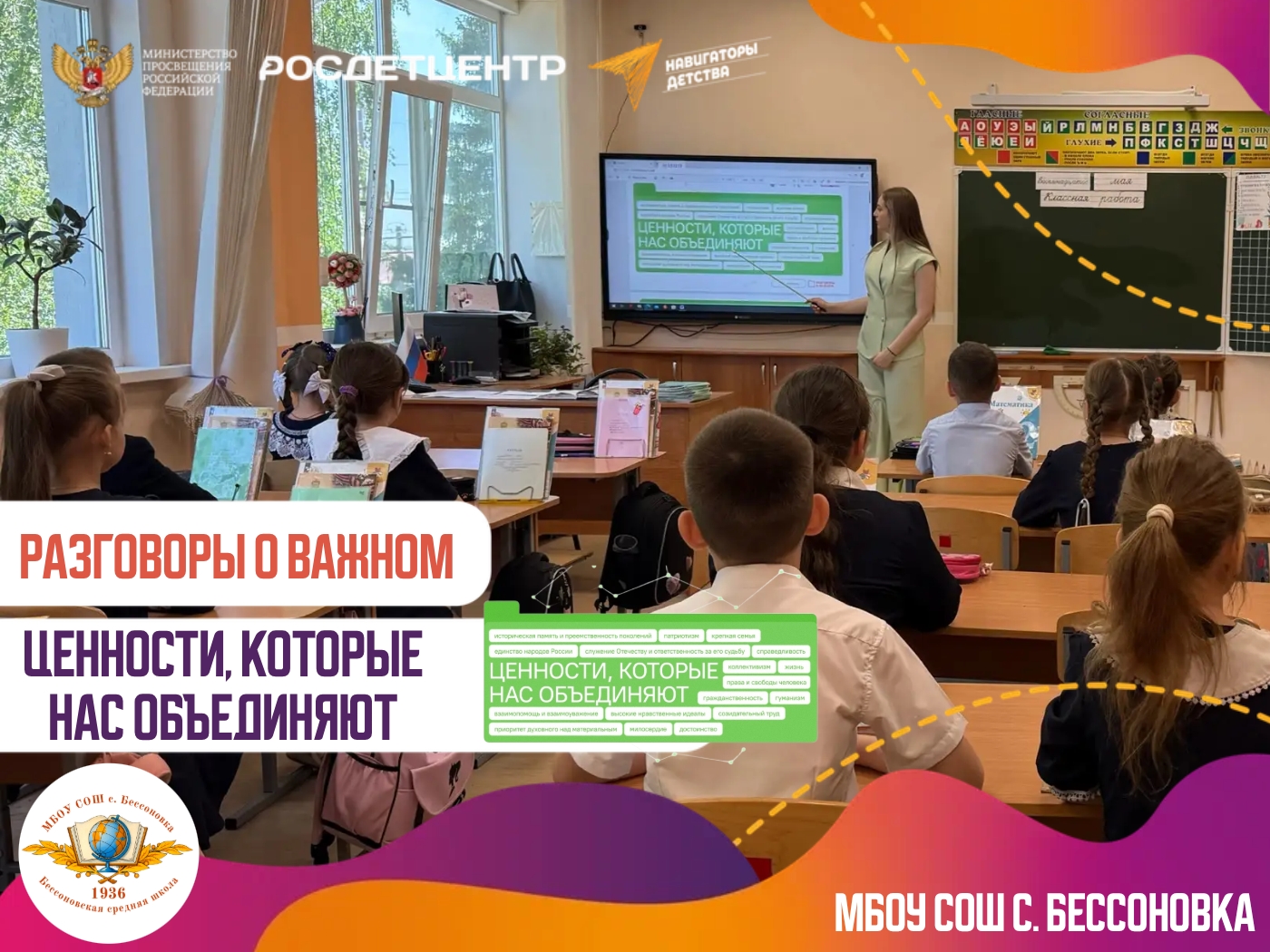 В общеобразовательных учреждениях Бессоновского района прошли заключительные в этом учебном году занятия федерального проекта «Разговоры о важном» В общеобразовательных учреждениях Бессоновского района прошли заключительные в этом учебном году занятия федерального проекта «Разговоры о важном»