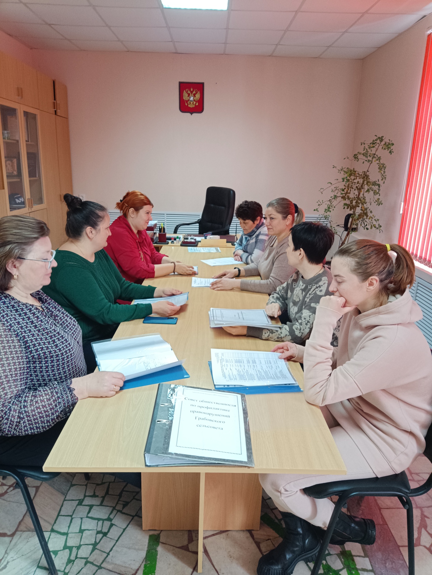  В администрации Грабовского сельсовета прошло заседание Совета общественности по профилактике правонарушений