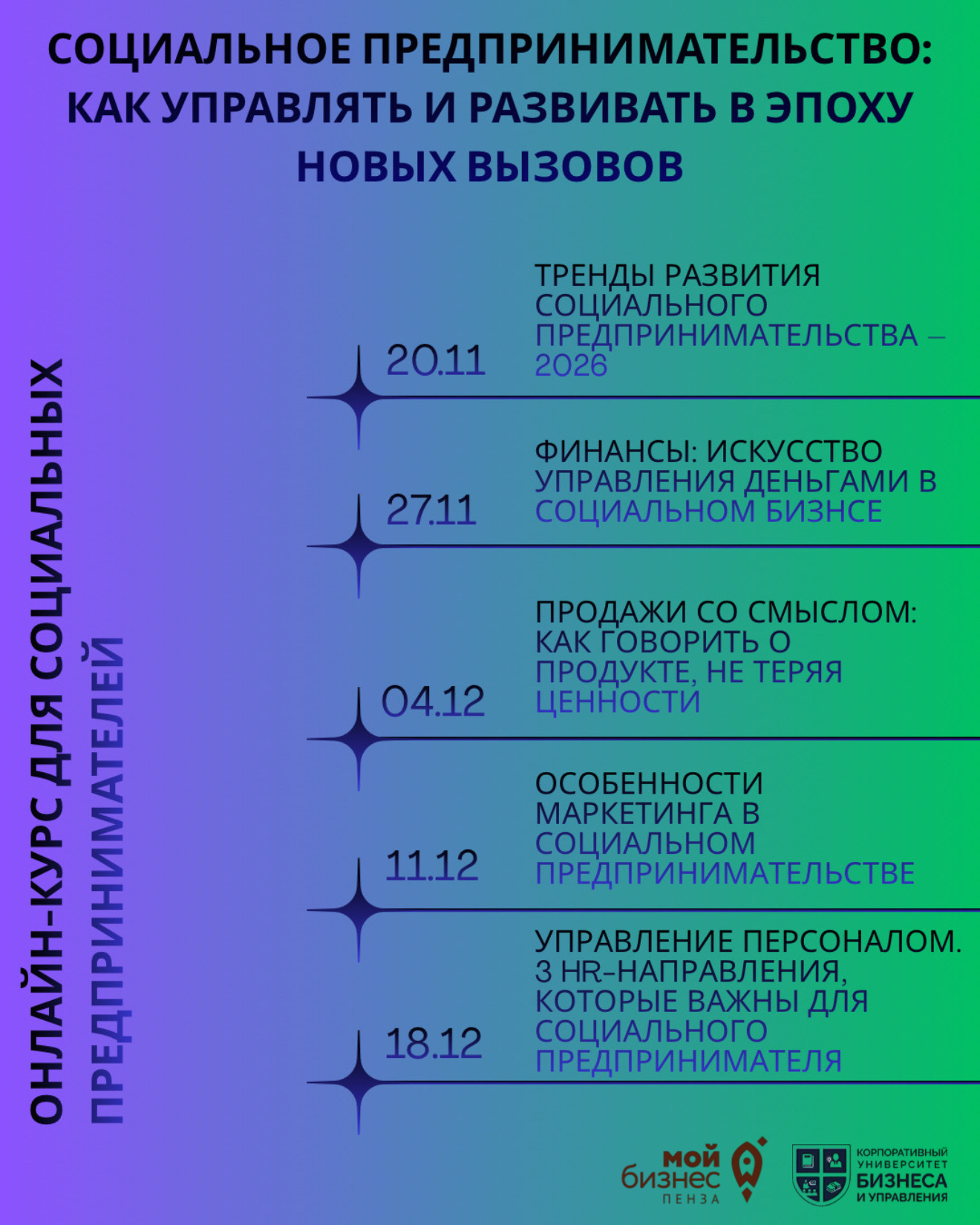 Продолжаются онлайн-курсы  для социальных предпринимателей «Социальное предпринимательство: как управлять и развивать в эпоху новых вызовов»