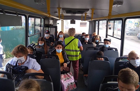 В населенном пункте с. Бессоновка проведен очередной рейд в пассажирском транспорте   по соблюдению «масочного режима»