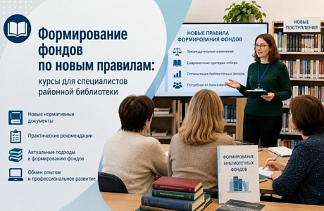Формирование фондов по новым правилам: курсы для специалистов районной библиотеки Формирование фондов по новым правилам: курсы для специалистов районной библиотеки