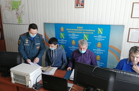 Выезд в ЕДДС Бессоновского района по проверке готовности дежурно-диспетчерских служб, работоспособности технических средств.