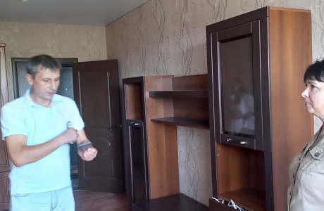 Проведен комиссионный осмотр благоустроенного жилого помещения  (квартиры )  