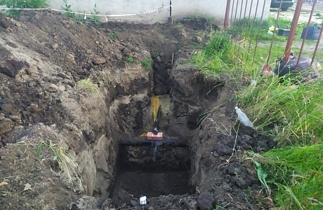 Строительные работы на стадионе «Сура».