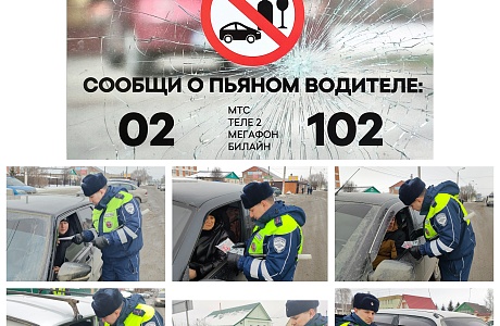 Сотрудники Госавтоинспекции Бессоновского района провели профилактическую акцию "Сообщи о нетрезвом водителе"