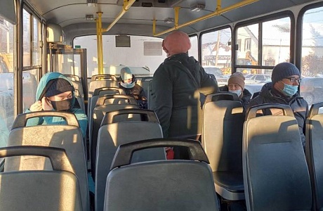 В населенном пункте Бессоновка проведен очередной рейд в пассажирском транспорте   по соблюдению «масочного режима»