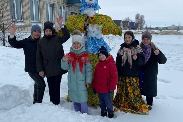 Участие в праздновании Широкой Масленицы  в с. Полеологово