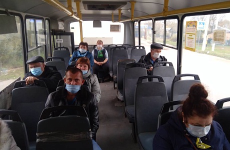 В населенном пункте с. Грабово проведен очередной рейд в пассажирском транспорте   по соблюдению «масочного режима»