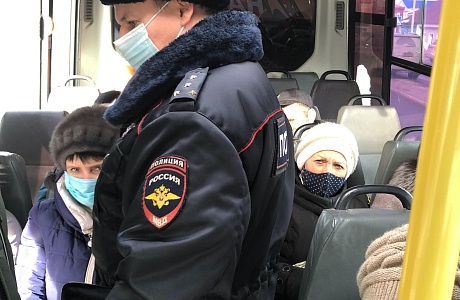 16 марта 2021 года  в населенном пункте с. Бессоновка проведен очередной рейд в пассажирском транспорте   по соблюдению «масочного режима»