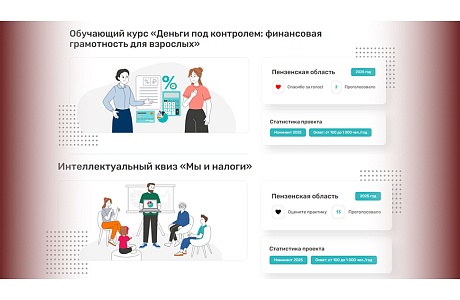 В народном голосовании за лучшие региональные практики по финансовой грамотности участвуют Пензенские проекты