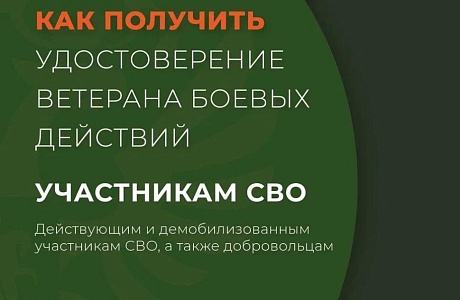 Удостоверение ветерана боевых действий могут оформить участники СВО: военнослужащие, мобилизованные, добровольцы.