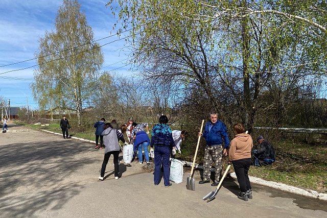 На территории Бессоновского района прошел субботник