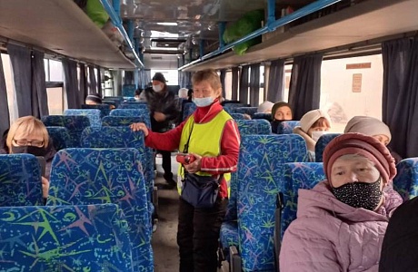 В населенном пункте с. Бессоновка проведен очередной рейд в пассажирском транспорте   по соблюдению «масочного режима»