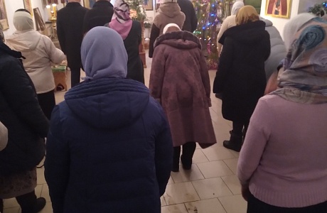 Выезд в храм с.Вазерки при проведении празднования Рождества Христова.